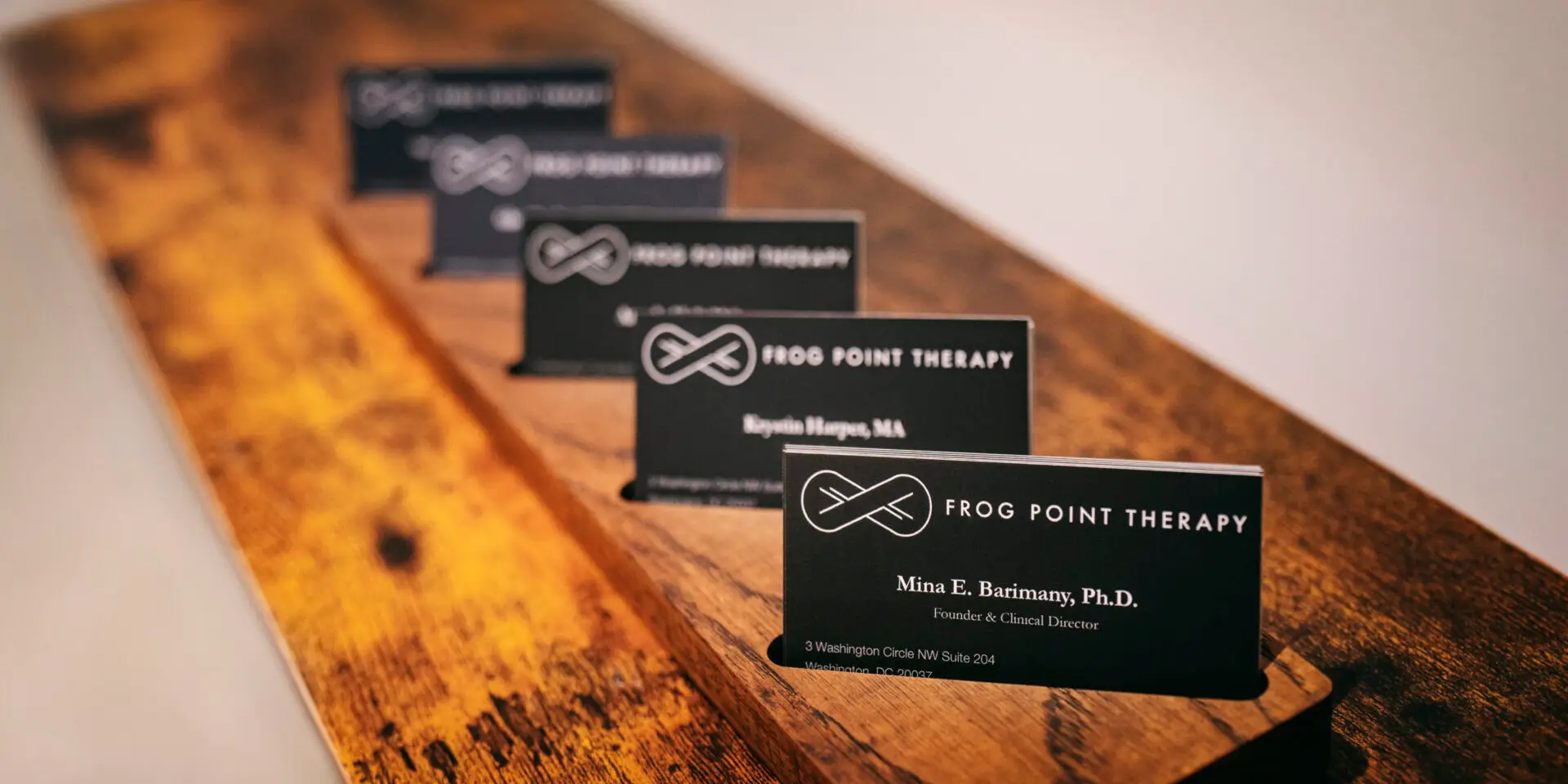 Frog Point Therapy business cards
