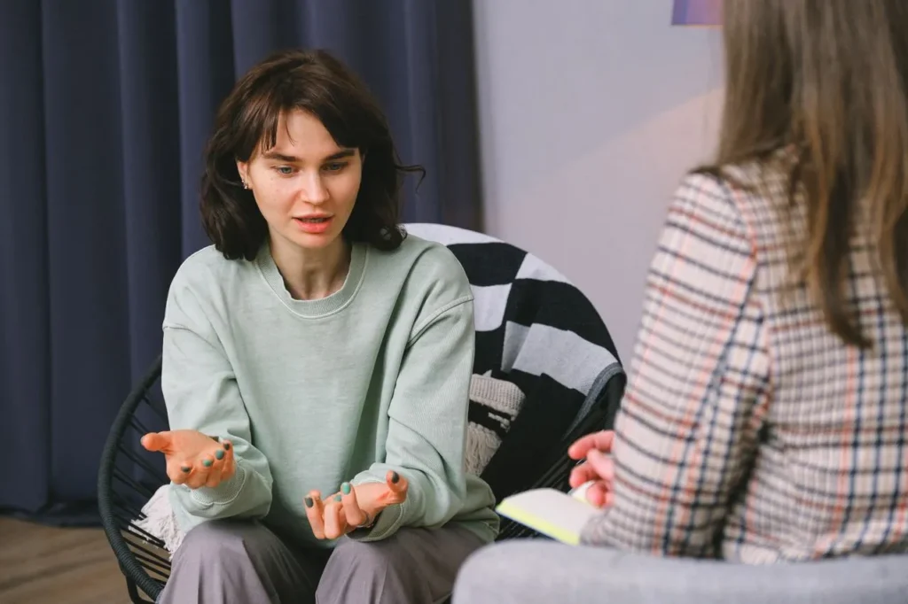 Woman in a relationship therapy